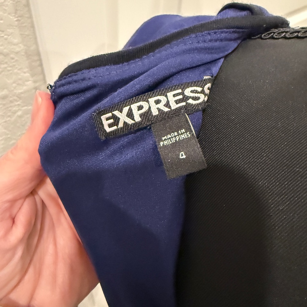 Express Deep Blue Mini Dress - Picture 3 of 3